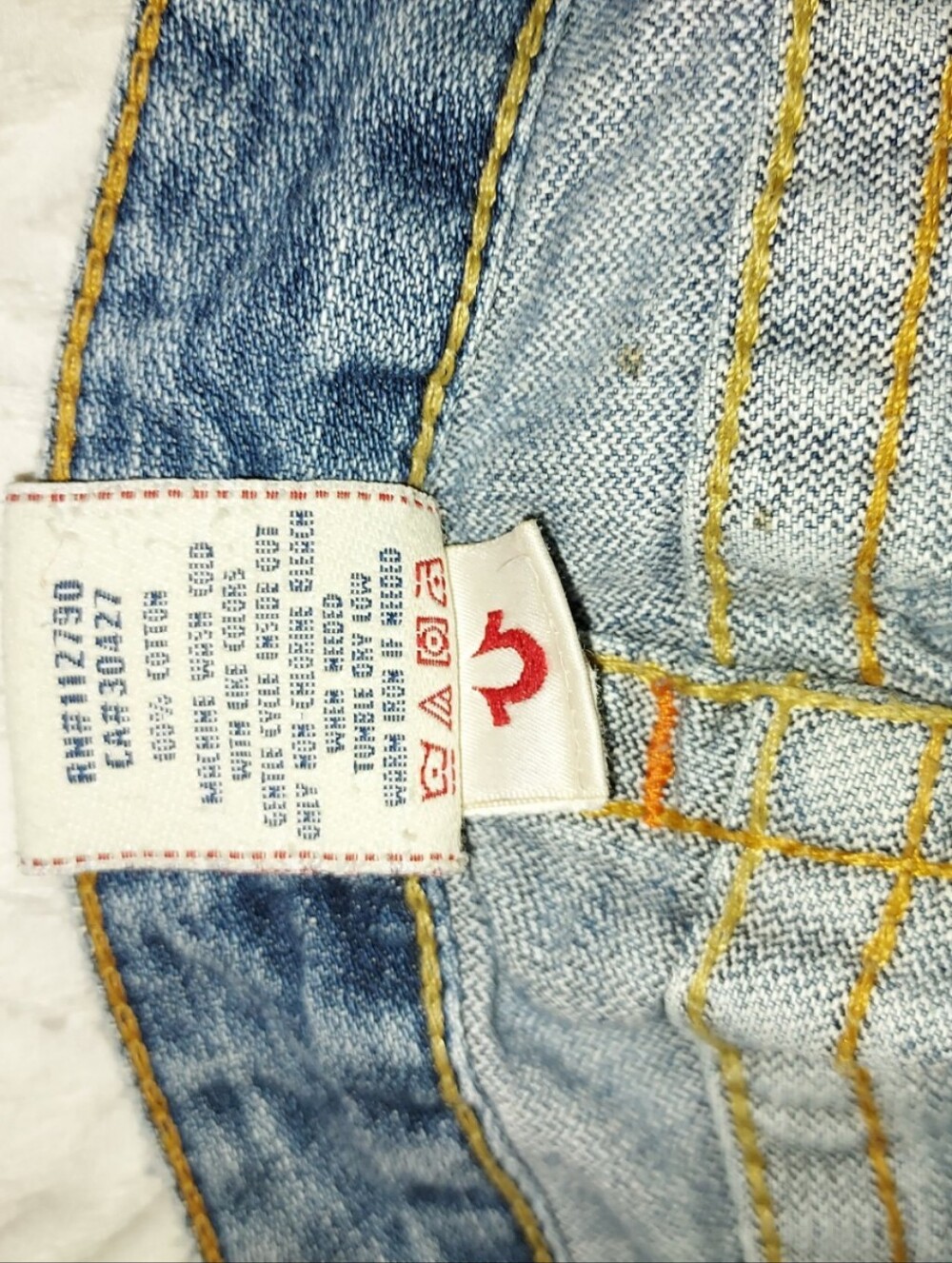 True Religion RARE Joey Bootcut Flare Jeans 28 Distressed Y2K Made in USA - Picture 4 of 6